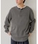 【Kastane】【WHIMSIC】サーマル ヘンリーネックTシャツ