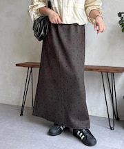 フェイクスエードアソート柄ナロースカート