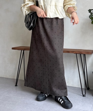 フェイクスエードアソート柄ナロースカート