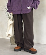起毛ヘリンボンベルテッドパンツ