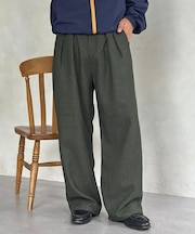 起毛ヘリンボンベルテッドパンツ
