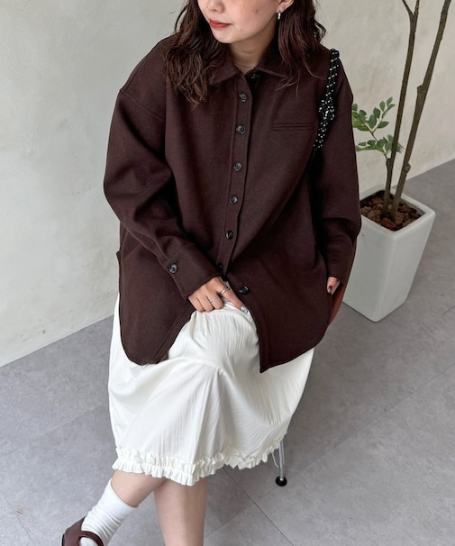 【WEB限定】ウールタッチビッグシャツ