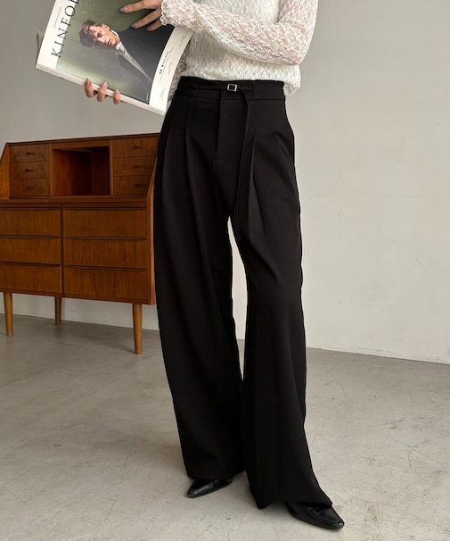 【CAPRICIEUX LE'MAGE】WタックベルトSETパンツ