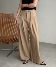 【CAPRICIEUX LE'MAGE】WタックベルトSETパンツ