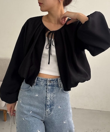 【CAPRICIEUX LE'MAGE】シアーバルーンブラウス