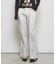 【WHO'S WHO gallery】ストレッチ転写加工フレアパンツ