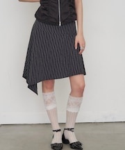 【WHO'S WHO gallery】ストライプアシメミディスカート