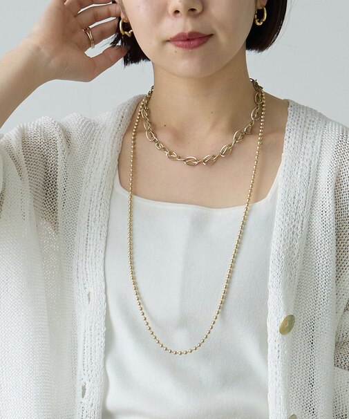 マルチボールチェーンネックレス