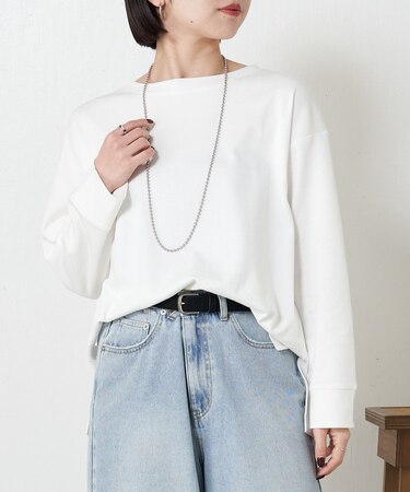 前後差スリットカットソー