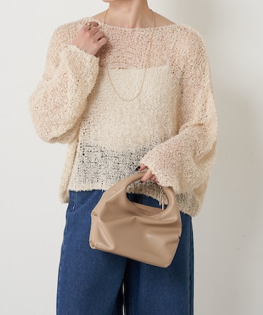 シアーカールヤーンニット