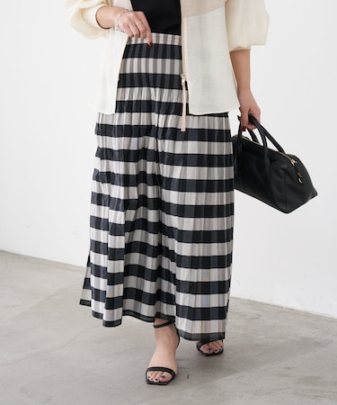 【リバーシブル仕様】シャーリングリバーシブルスカート