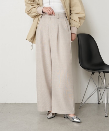 スラブリネンタッチパンツ