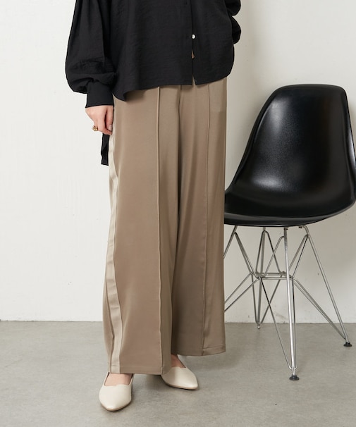 サテンサイドラインパンツ
