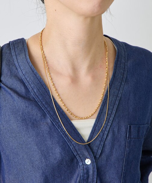 ボールチェーン2連ネックレス