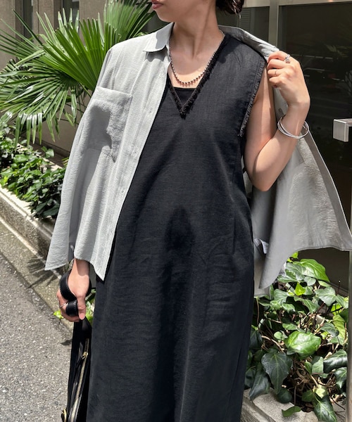 Jena espace merve リネンフリンジジャンスカ Jena espace merveilleux｜【全骨格着痩せ/リネン素材で涼しい