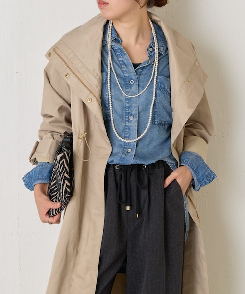 Jena【オールシーズン着れる】テンセルデニムシャツ Jena espace merveilleux｜【販売後即完売】【オールシーズン着