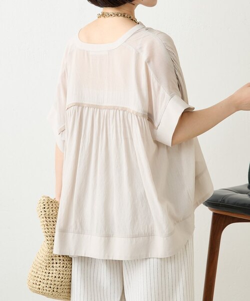 AUBERGE コットンギャザーシャツ 美品】 AUBERGE / オーベルジュ | コットン ギャザー レギュラー
