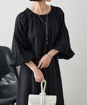 【WEB限定カラー登場！】リネンライクタックワンピース