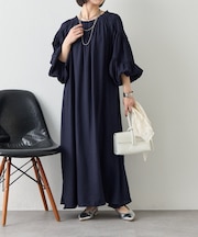 【WEB限定カラー登場！】リネンライクタックワンピース