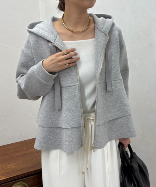 Loungedress】【ainode】hinaseレザーライクブルゾン｜パルグループ