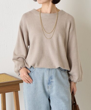 袖バルーンニット