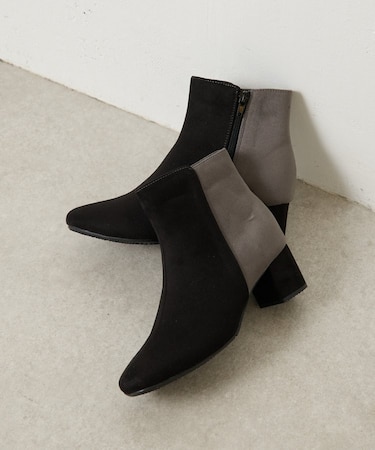 バイカラーショートブーツ