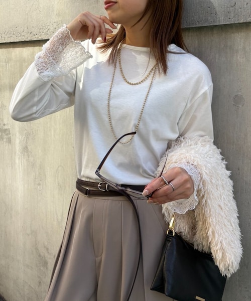 袖口レースカットソー｜ガリャルダガランテのアウトレット通販｜三井