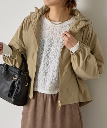 スタンドネックタフタジャケット