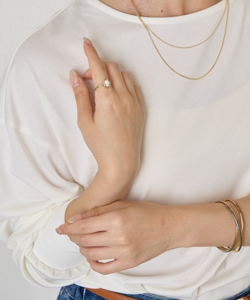 オーバルストーンリング