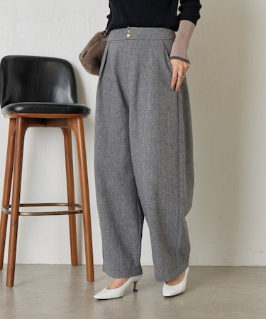 ネップツイードカーブパンツ