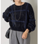 チェック柄シャギーニット