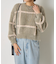チェック柄シャギーニット