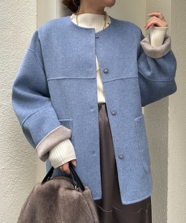 リバーシブルコクーンジャケット