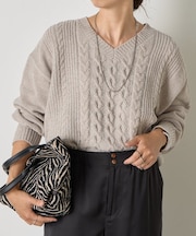 モールケーブルラメニット