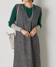ツイードVネックジャンスカ