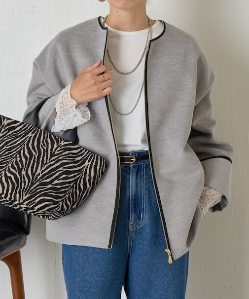 テープラインコクーンコート