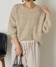 ソフトシャギーキモウニット