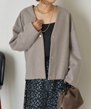 裾ピンタックショートジャケット