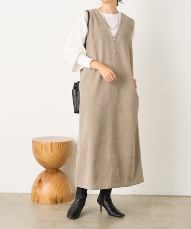 ボタン付コーデュロイジャンスカ