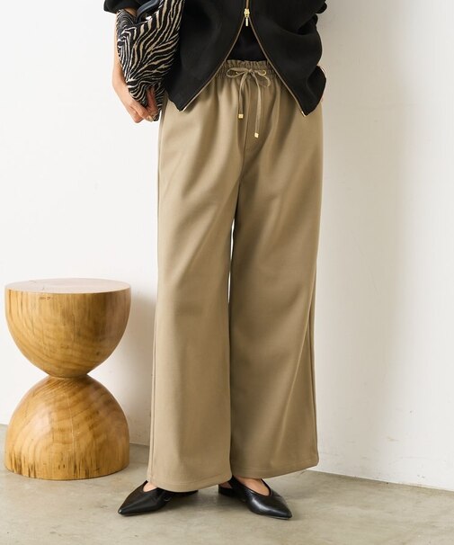 ウォームサテン切替イージーパンツ