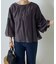 袖バルーンシアーブラウス