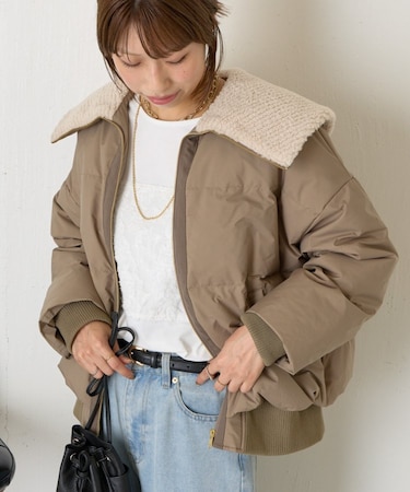 ボアカラーラインジャケット