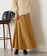 ナイロンピンタックフレアスカート