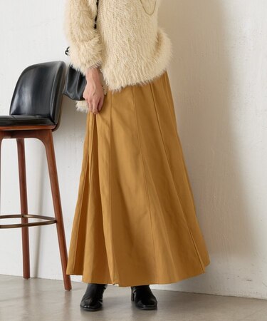 ナイロンピンタックフレアスカート