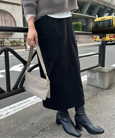 【ゴムウエスト/WEB限定】ストレッチキモウナロースカート