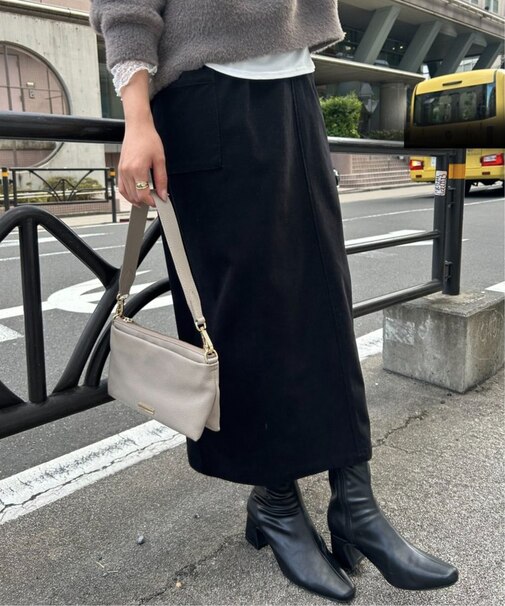 【ゴムウエスト/WEB限定】ストレッチキモウナロースカート