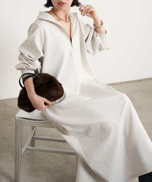 ◯CASTELBAJA ハーフジップ ワンピース ◯CASTELBAJA ハーフジップ ワンピース