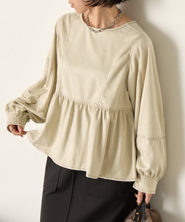 バイカラーステッチブラウス