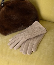 ケーブル編みグローブ