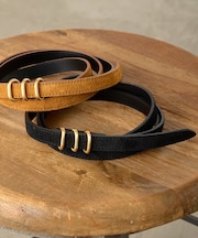 3連バックルスエードベルト